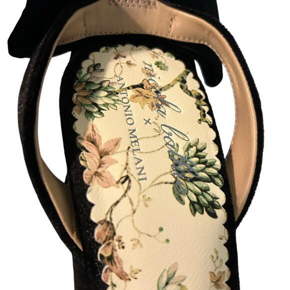 Antonio Melani + Nicola Bathie Black 11M Velvet Lila Bow Platform Pumps Women's - Picture 10 of 11